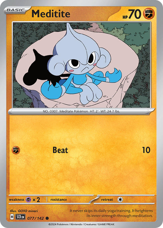 Meditite 077/142 - POKEMON SCARLET & VIOLET: STELLAR CROWN