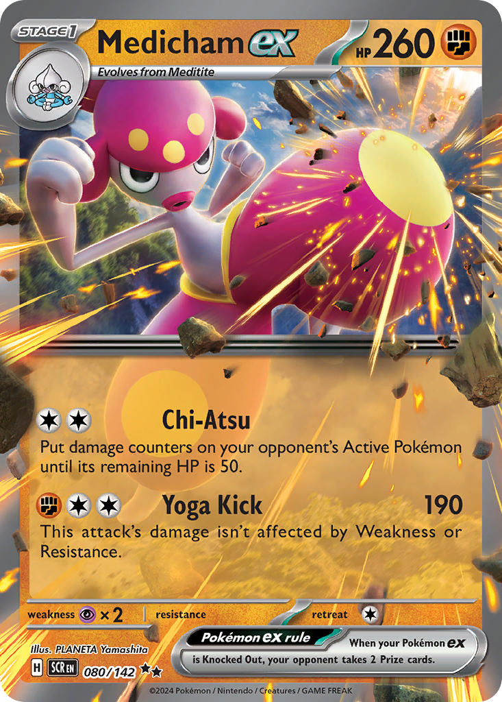 Medicham ex 080/142 - POKEMON SCARLET & VIOLET: STELLAR CROWN - Pokemon Single Card