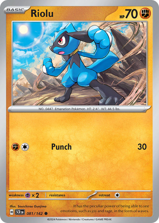 Riolu 081/142 - POKEMON SCARLET & VIOLET: STELLAR CROWN