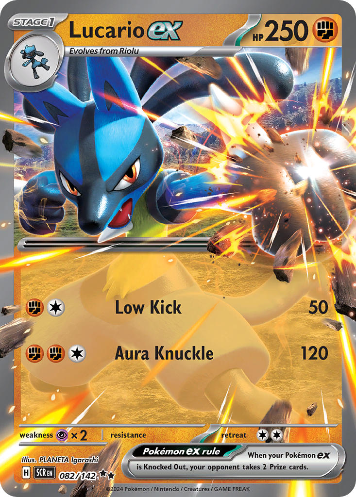 Lucario ex 082/142 - POKEMON SCARLET & VIOLET: STELLAR CROWN - Pokemon Single Card