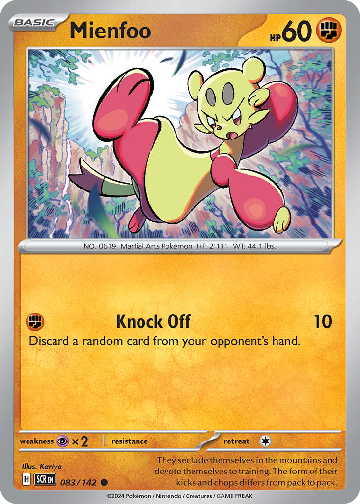 Mienfoo 083/142 - POKEMON SCARLET & VIOLET: STELLAR CROWN - Pokemon Single Card