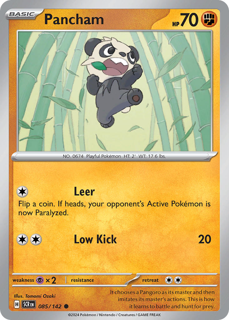 Pancham 085/142 - POKEMON SCARLET & VIOLET: STELLAR CROWN - Pokemon Single Card