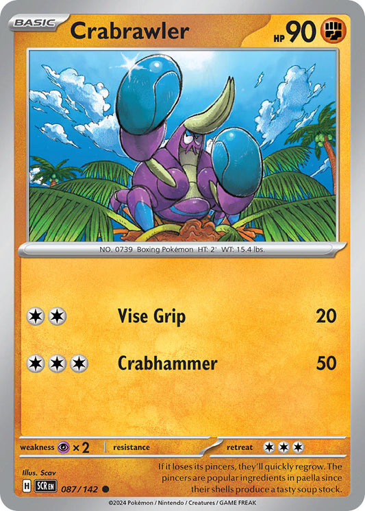 Crabrawler 087/142 - POKEMON SCARLET & VIOLET: STELLAR CROWN