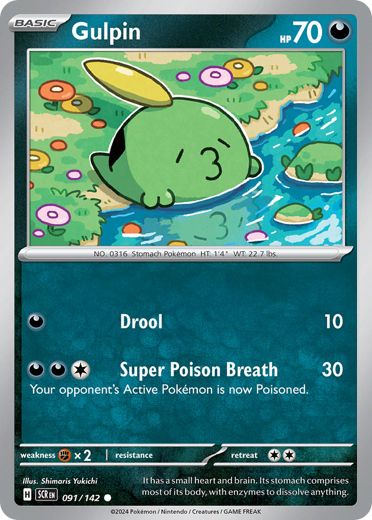 Gulpin 091/142 - POKEMON SCARLET & VIOLET: STELLAR CROWN - Pokemon Single Card