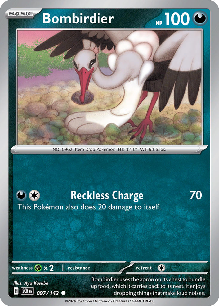 Bombirdier 097/142 - POKEMON SCARLET & VIOLET: STELLAR CROWN - Pokemon Single Card