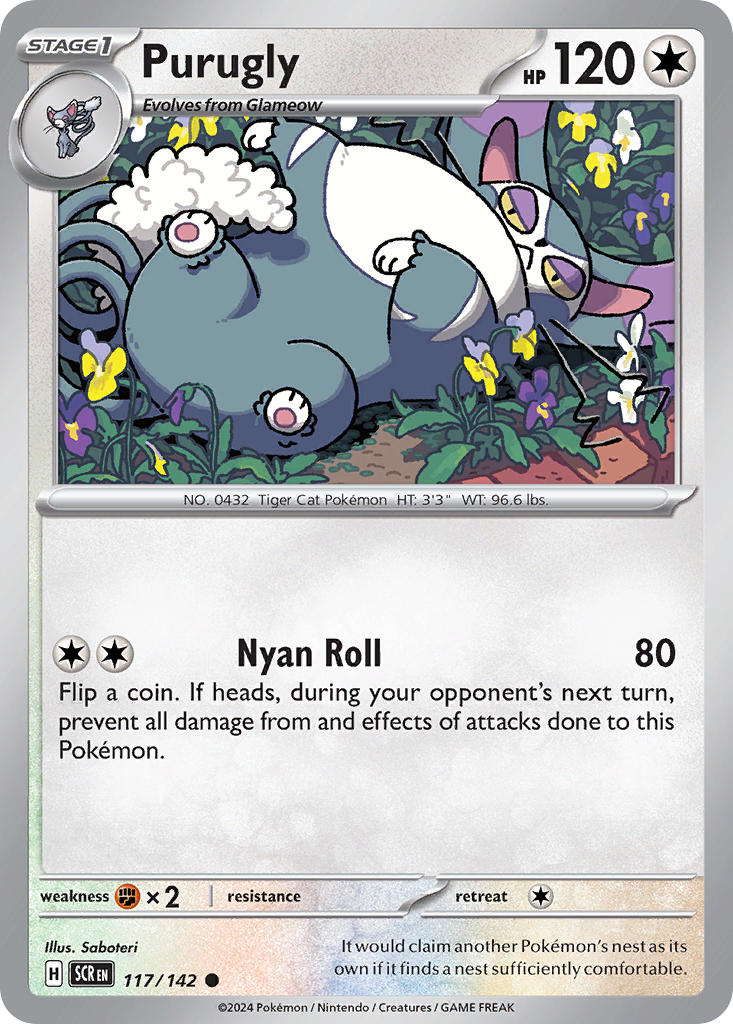Purugly 117/142 - POKEMON SCARLET & VIOLET: STELLAR CROWN - Pokemon Single Card