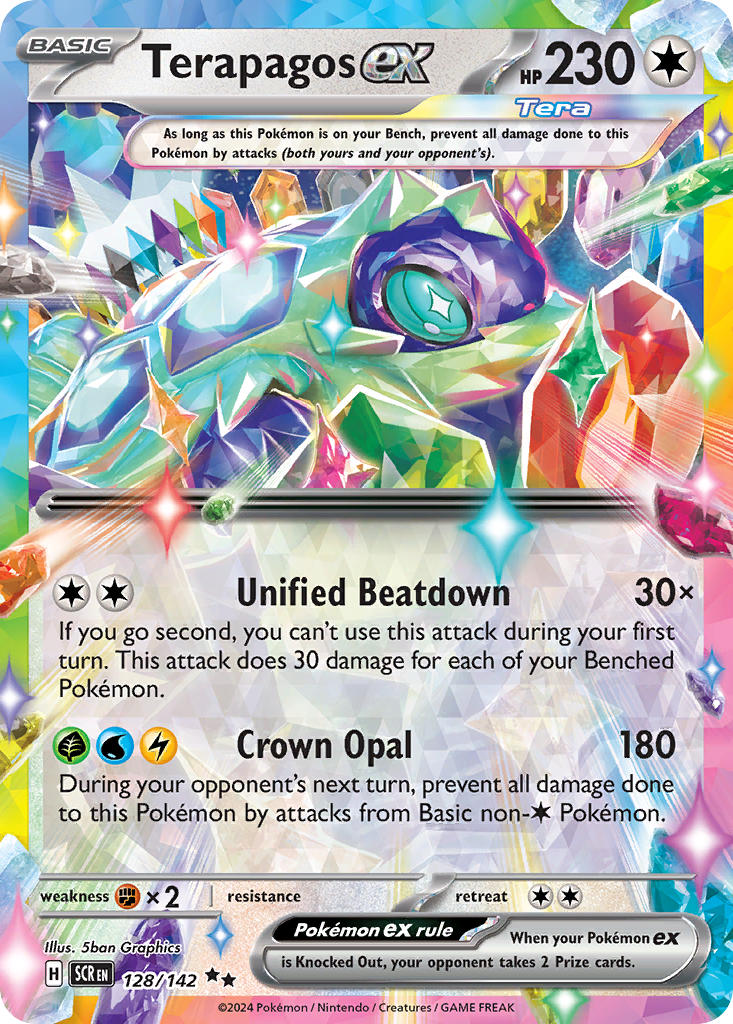 Terapagos ex 128/142 - POKEMON SCARLET & VIOLET: STELLAR CROWN - Pokemon Single Card