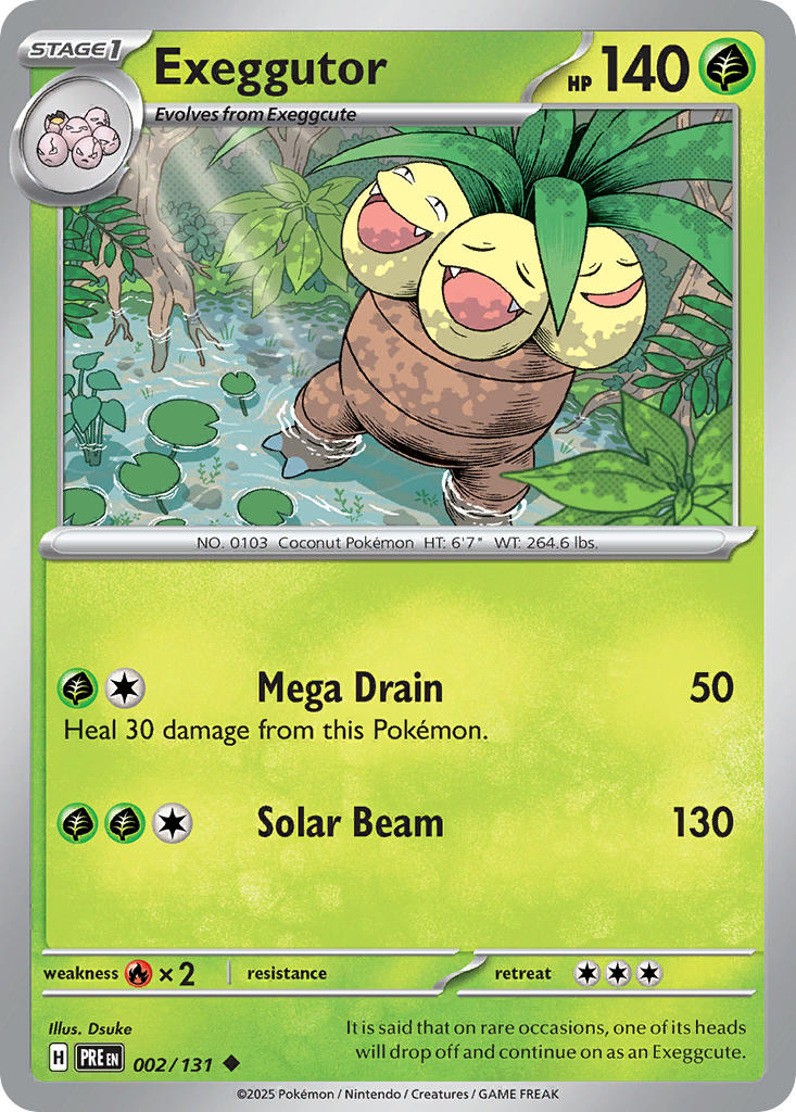 002/131 Exeggutor - SCARLET & VIOLET: PRISMATIC EVOLUTIONS - Pokemon Single Card