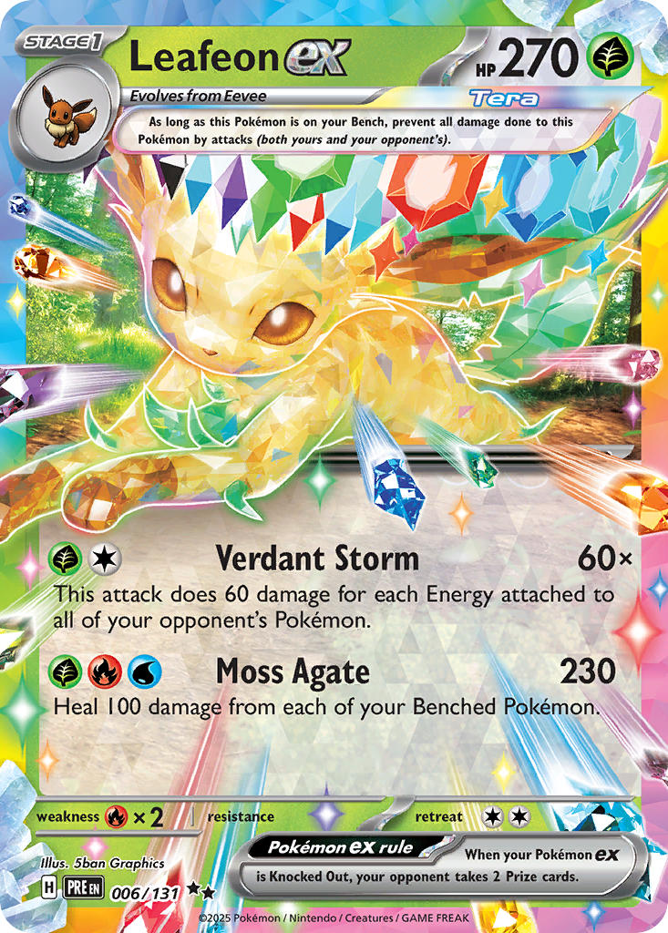 006/131 Leafeon ex - SCARLET & VIOLET: PRISMATIC EVOLUTIONS - Pokemon Single Card