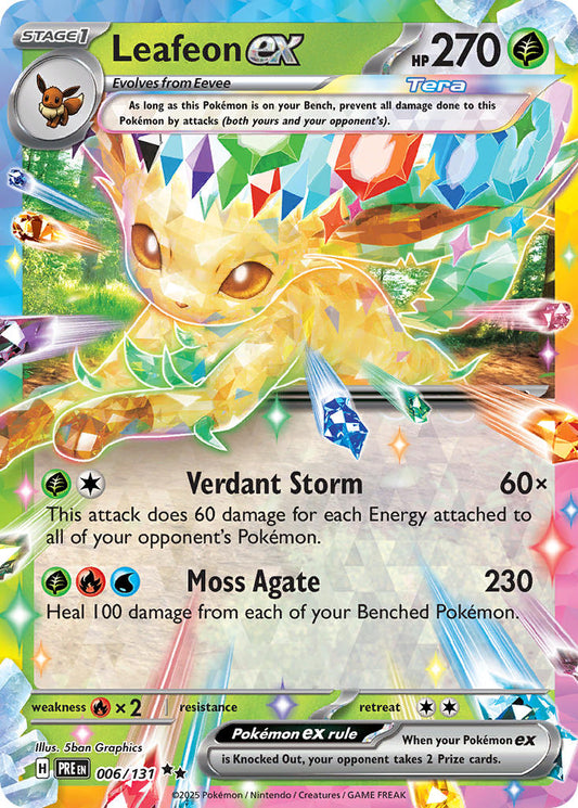 006/131 Leafeon ex - SCARLET & VIOLET: PRISMATIC EVOLUTIONS - Pokemon Single Card