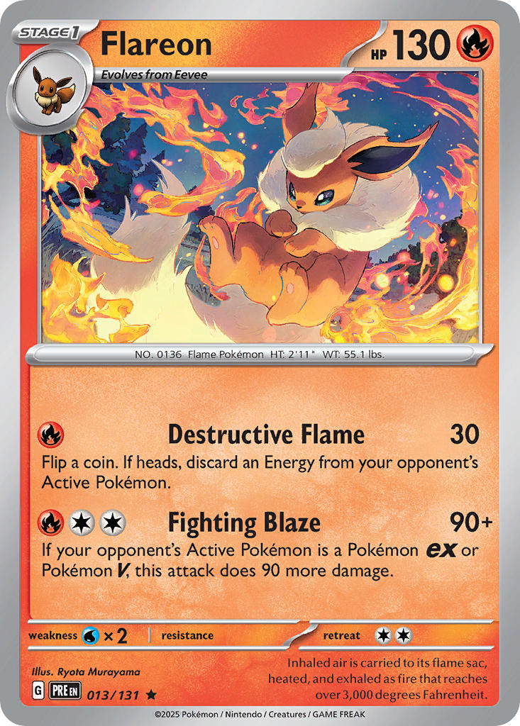 013/131 Flareon - SCARLET & VIOLET: PRISMATIC EVOLUTIONS - Pokemon Single Card