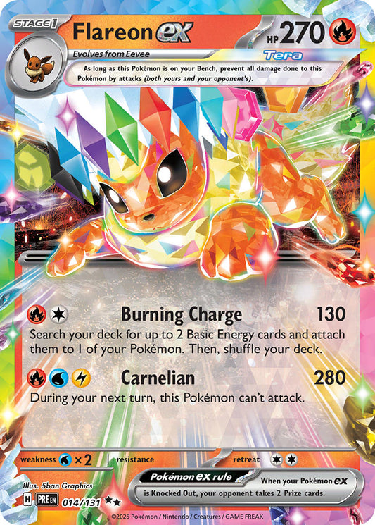 014/131 Flareon ex - SCARLET & VIOLET: PRISMATIC EVOLUTIONS - Pokemon Single Card