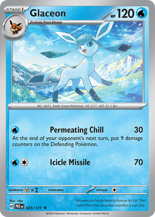 025/131 Glaceon - SCARLET & VIOLET: PRISMATIC EVOLUTIONS - Pokemon Single Card