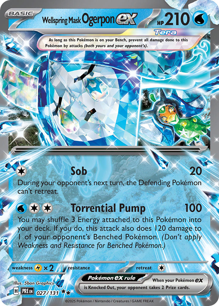 027/131 Wellspring Mask Ogerpon ex - SCARLET & VIOLET: PRISMATIC EVOLUTIONS - Pokemon Single Card