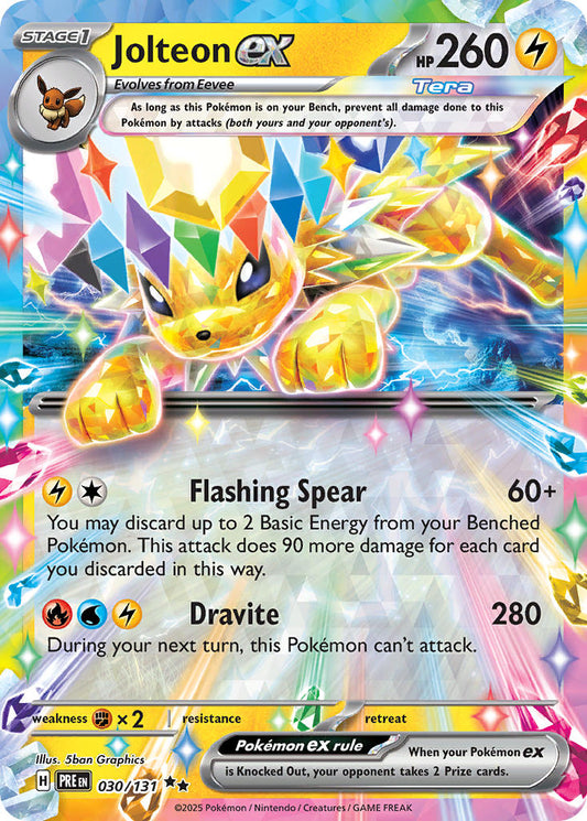 030/131 Jolteon ex - SCARLET & VIOLET: PRISMATIC EVOLUTIONS - Pokemon Single Card