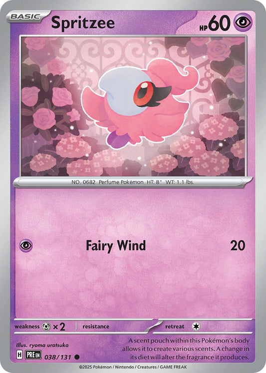 038/131 Spritzee - SCARLET & VIOLET: PRISMATIC EVOLUTIONS - Pokemon Single Card
