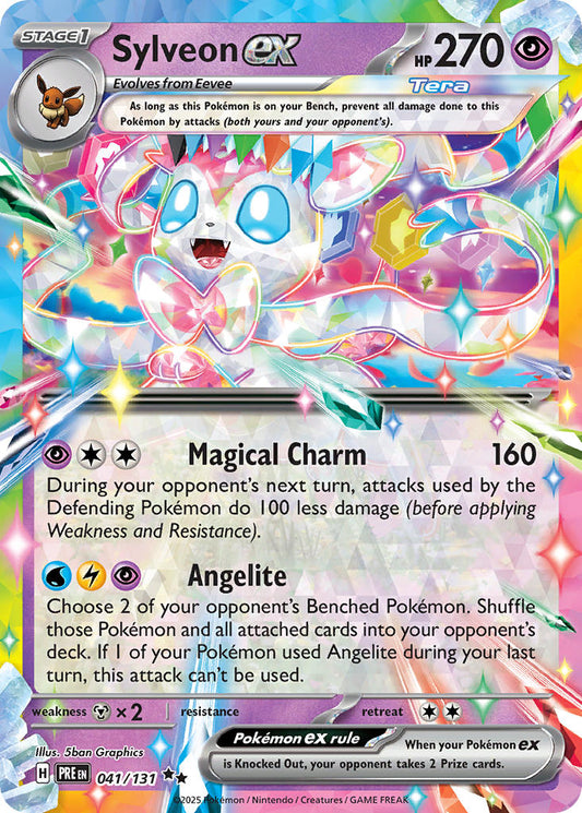 041/131 Sylveon ex - SCARLET & VIOLET: PRISMATIC EVOLUTIONS - Pokemon Single Card
