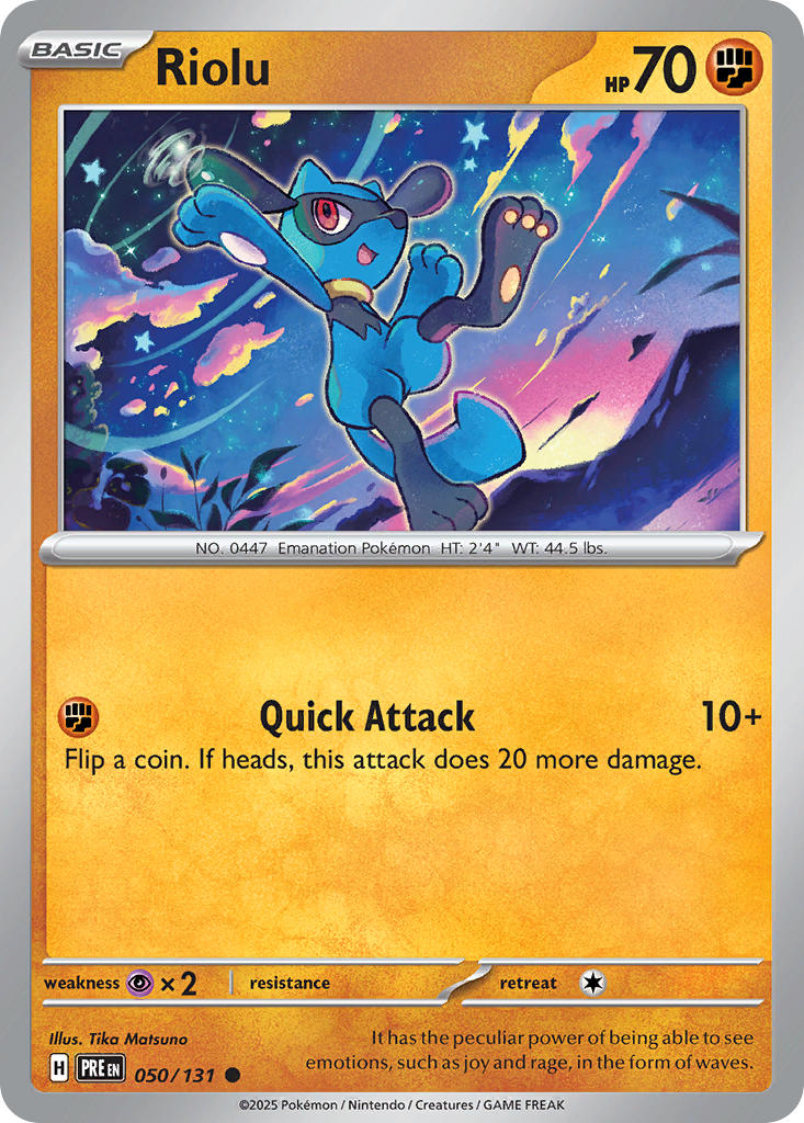 050/131 Riolu - SCARLET & VIOLET: PRISMATIC EVOLUTIONS - Pokemon Single Card