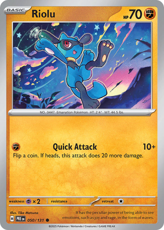 050/131 Riolu - SCARLET & VIOLET: PRISMATIC EVOLUTIONS - Pokemon Single Card