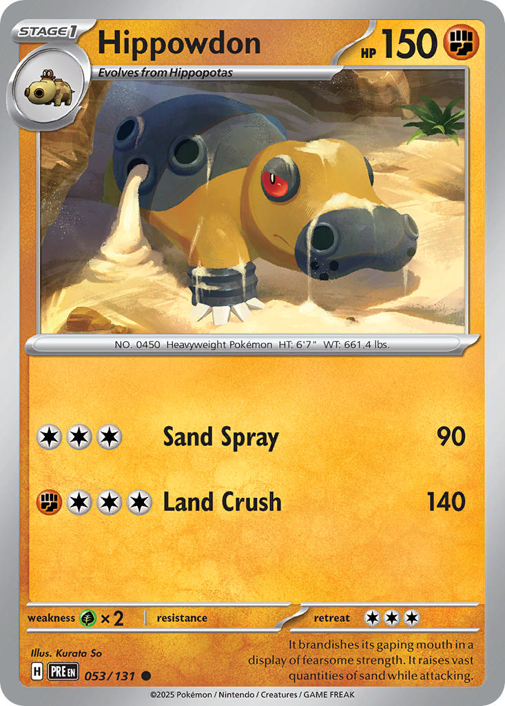 053/131 Hippowdon - SCARLET & VIOLET: PRISMATIC EVOLUTIONS - Pokemon Single Card