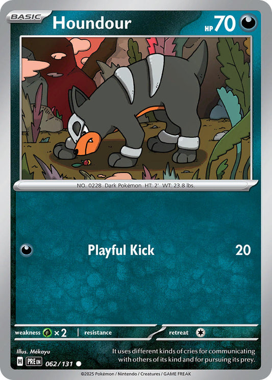 062/131 Houndour - SCARLET & VIOLET: PRISMATIC EVOLUTIONS - Pokemon Single Card