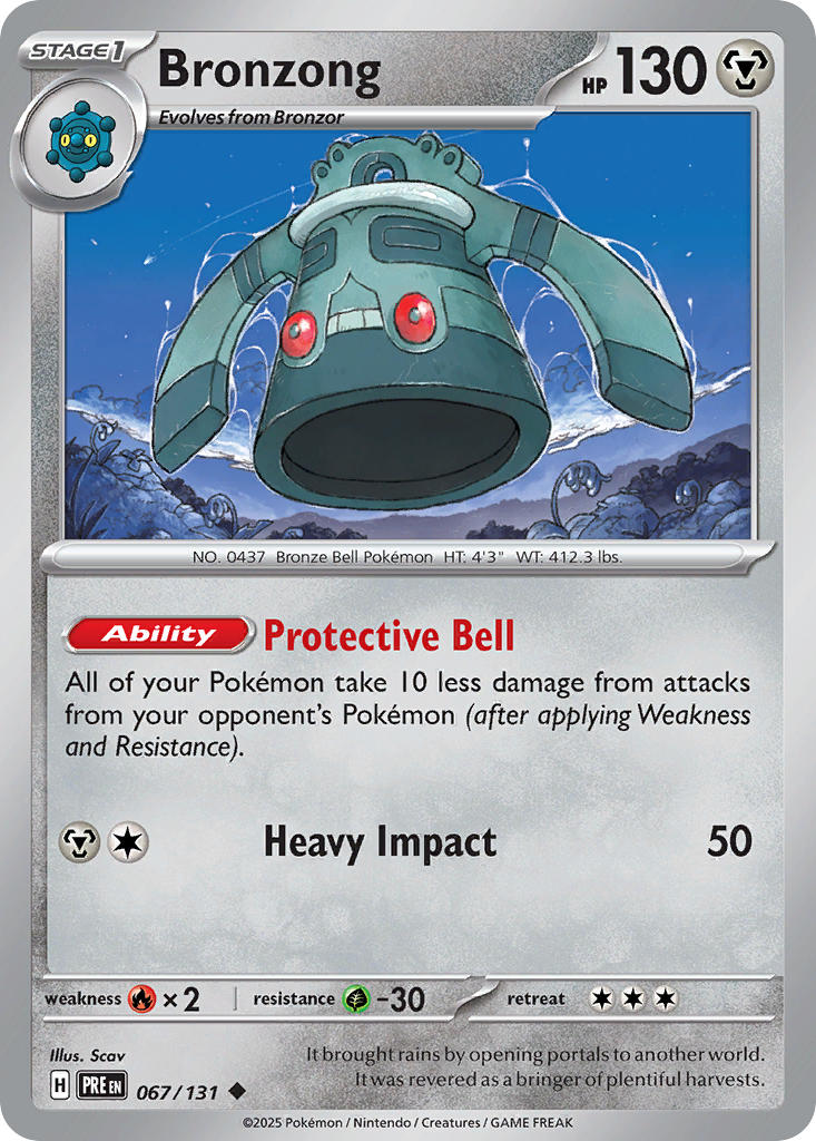 067/131 Bronzong - SCARLET & VIOLET: PRISMATIC EVOLUTIONS - Pokemon Single Card