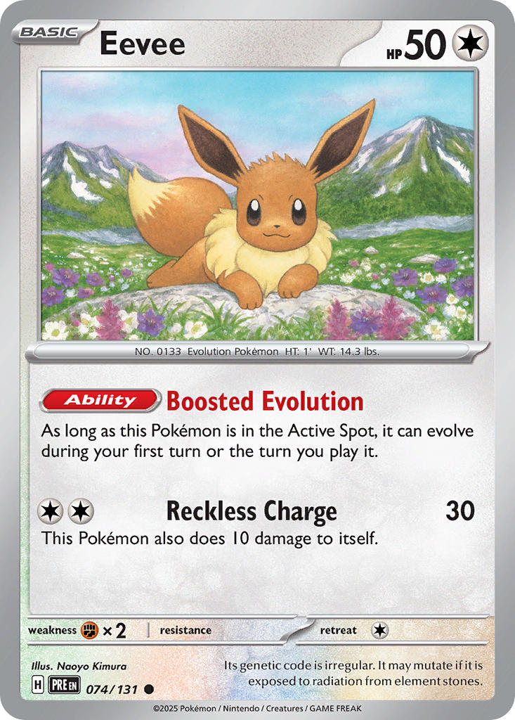 074/131 Eevee - SCARLET & VIOLET: PRISMATIC EVOLUTIONS - Pokemon Single Card