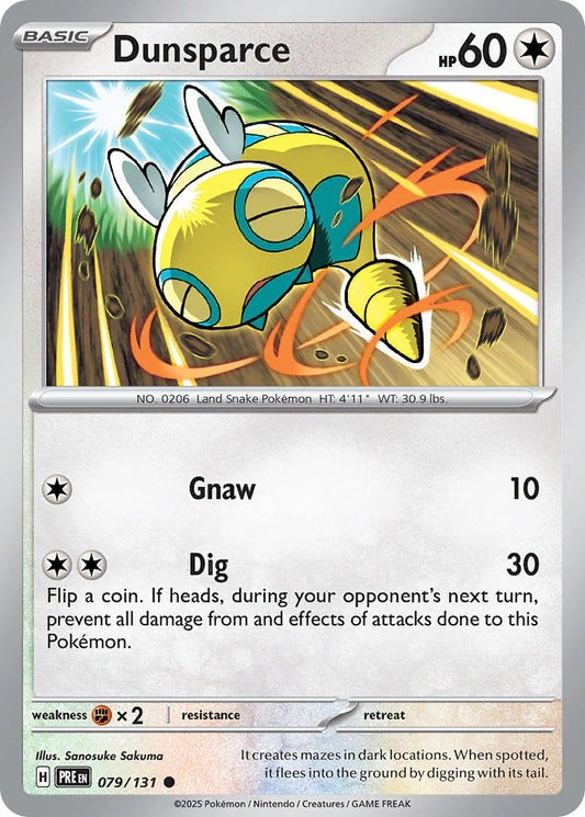 079/131 Dunsparce - SCARLET & VIOLET: PRISMATIC EVOLUTIONS - Pokemon Single Card
