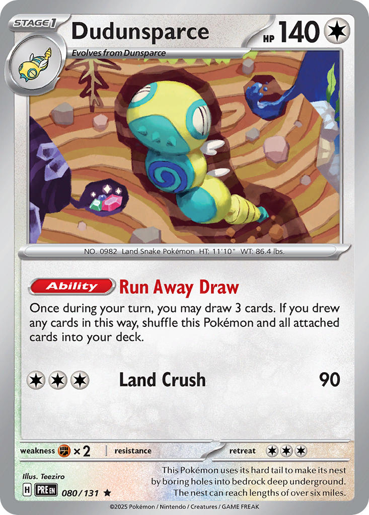 080/131 Dudunsparce - SCARLET & VIOLET: PRISMATIC EVOLUTIONS - Pokemon Single Card