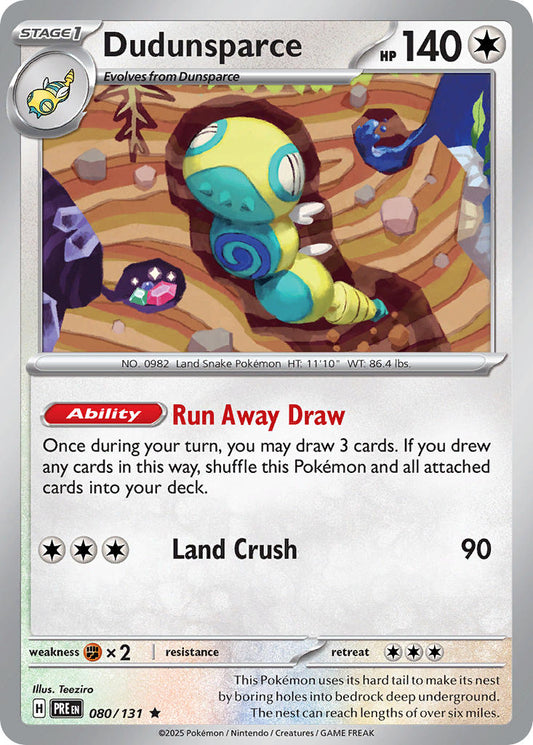 080/131 Dudunsparce - SCARLET & VIOLET: PRISMATIC EVOLUTIONS - Pokemon Single Card