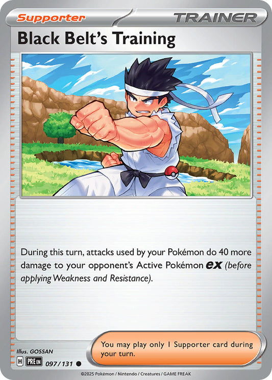 097/131 Black Belt's Training - SCARLET & VIOLET: PRISMATIC EVOLUTIONS - Pokemon Single Card
