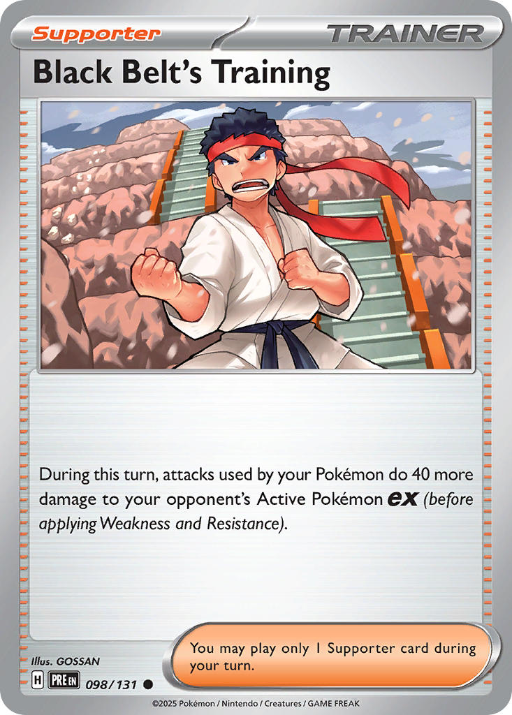 098/131 Black Belt's Training - SCARLET & VIOLET: PRISMATIC EVOLUTIONS - Pokemon Single Card