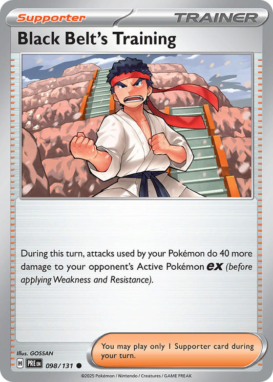 098/131 Black Belt's Training - SCARLET & VIOLET: PRISMATIC EVOLUTIONS - Pokemon Single Card