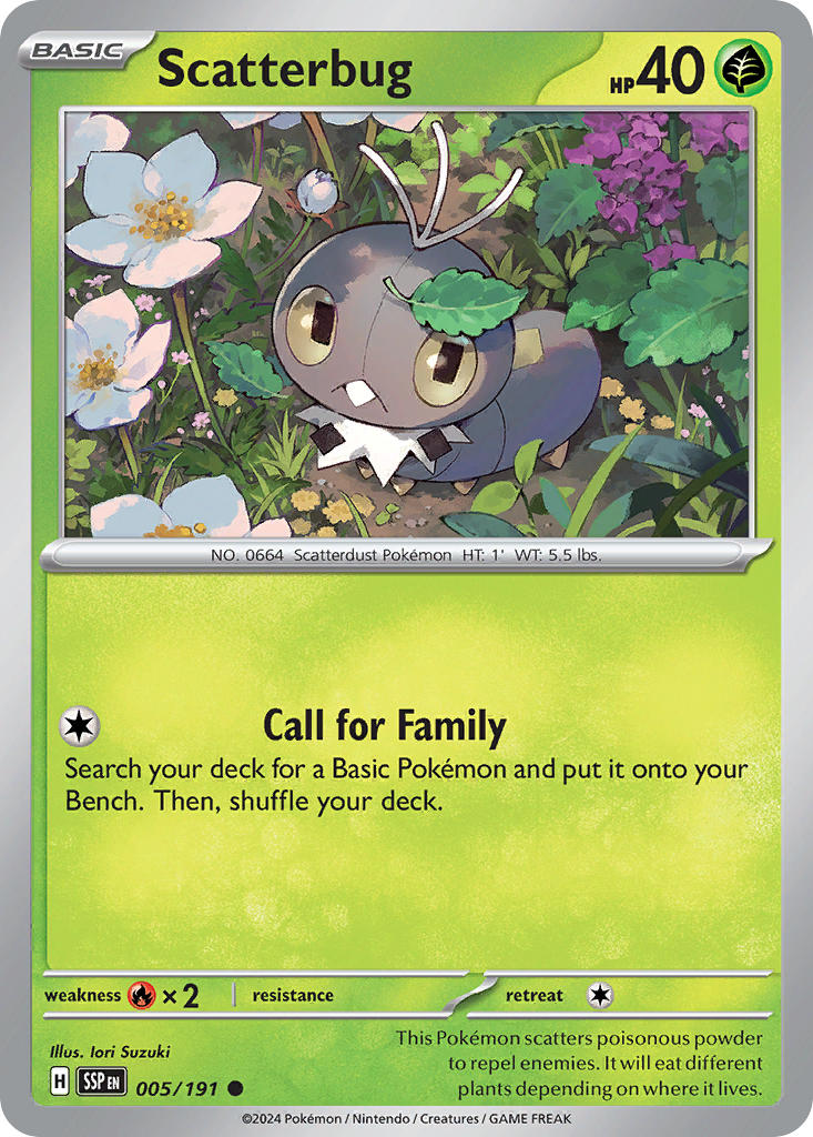 Scatterbug 005/191 - POKEMON SCARLET & VIOLET: SURGING SPARKS - Pokemon Single Card