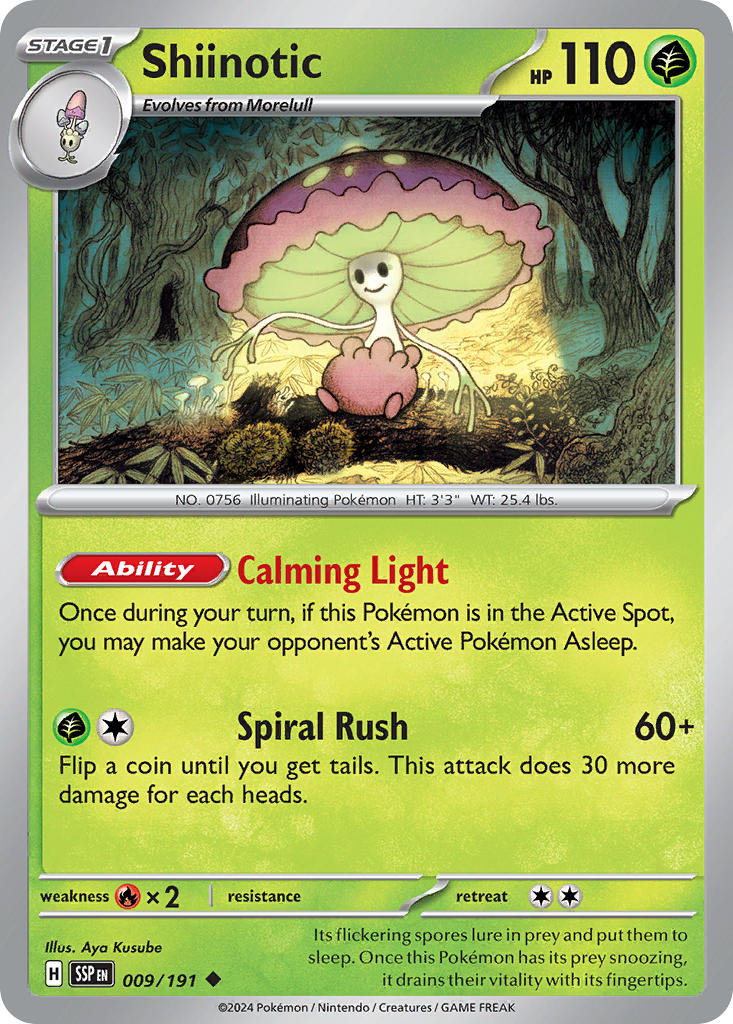 Shiinotic 009/191 - POKEMON SCARLET & VIOLET: SURGING SPARKS - Pokemon Single Card