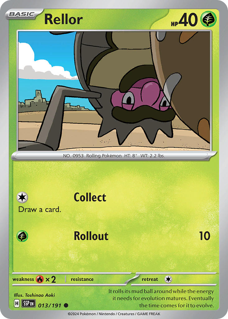 Rellor 013/191 - POKEMON SCARLET & VIOLET: SURGING SPARKS - Pokemon Single Card