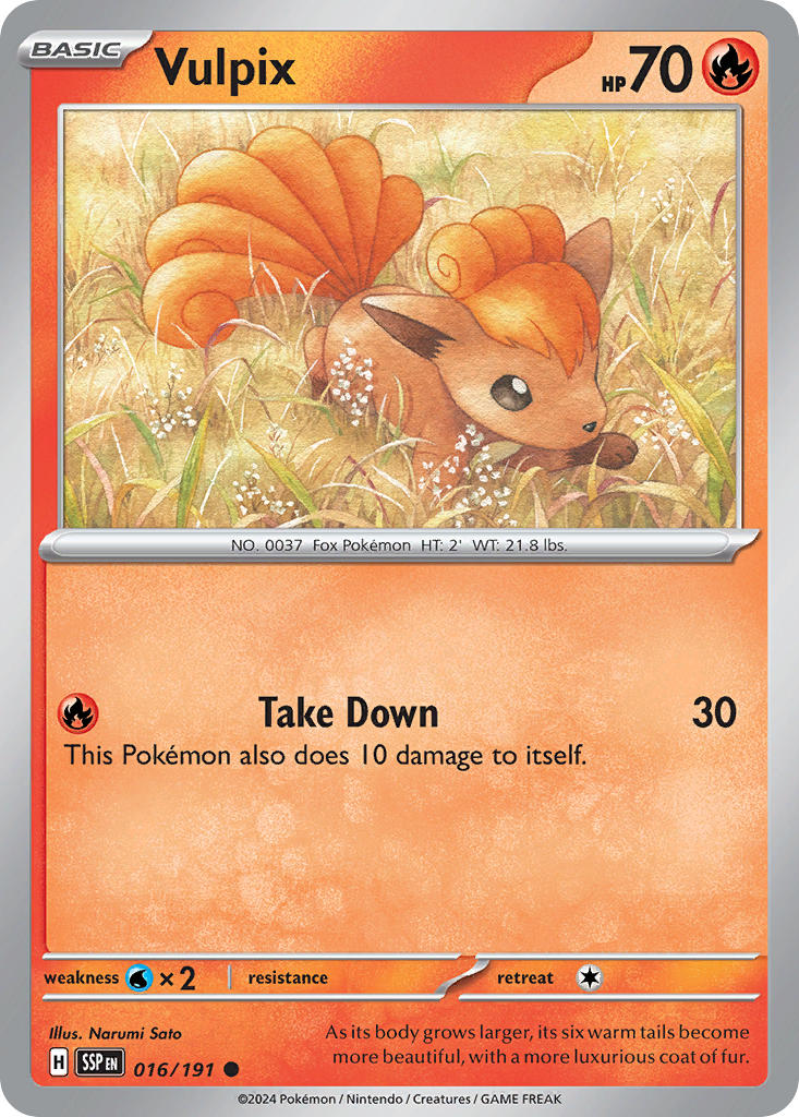 Vulpix 016/191 - POKEMON SCARLET & VIOLET: SURGING SPARKS - Pokemon Single Card