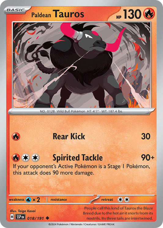 Paldean Tauros 018/191 - POKEMON SCARLET & VIOLET: SURGING SPARKS
