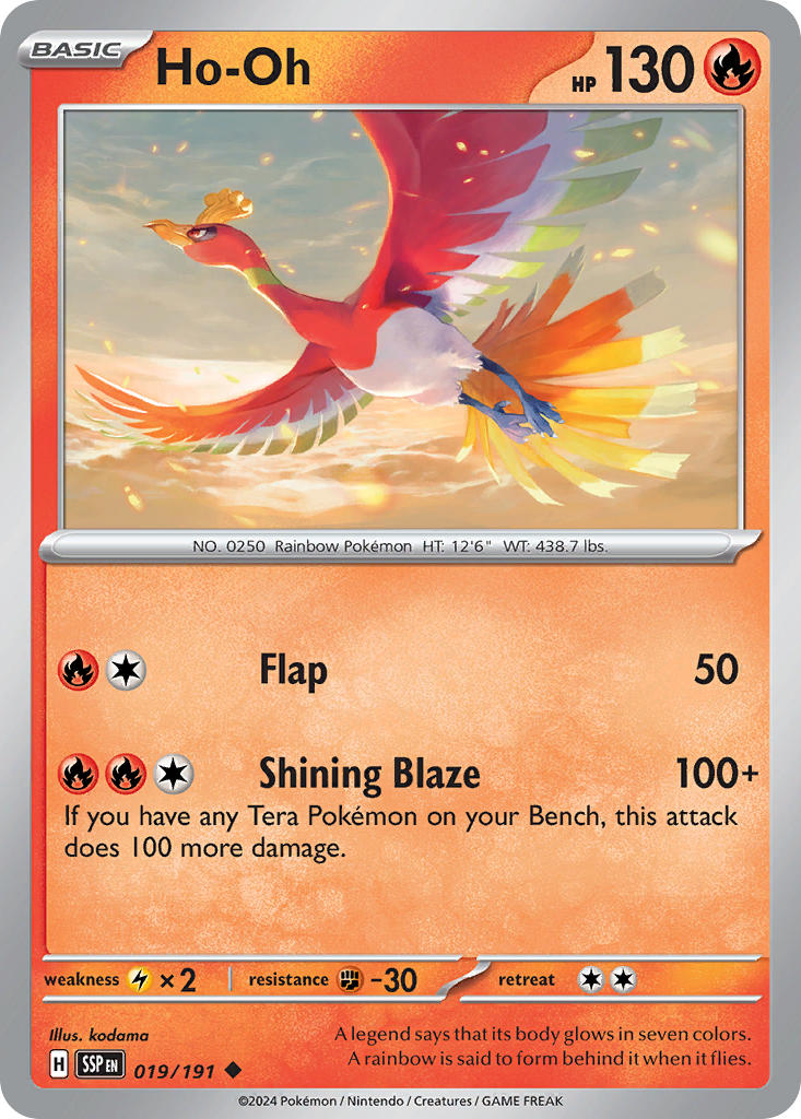 Ho-Oh 019/191 - POKEMON SCARLET & VIOLET: SURGING SPARKS - Pokemon Single Card