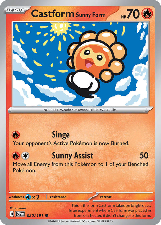 Castform Sunny Form 020/191 - POKEMON SCARLET & VIOLET: SURGING SPARKS