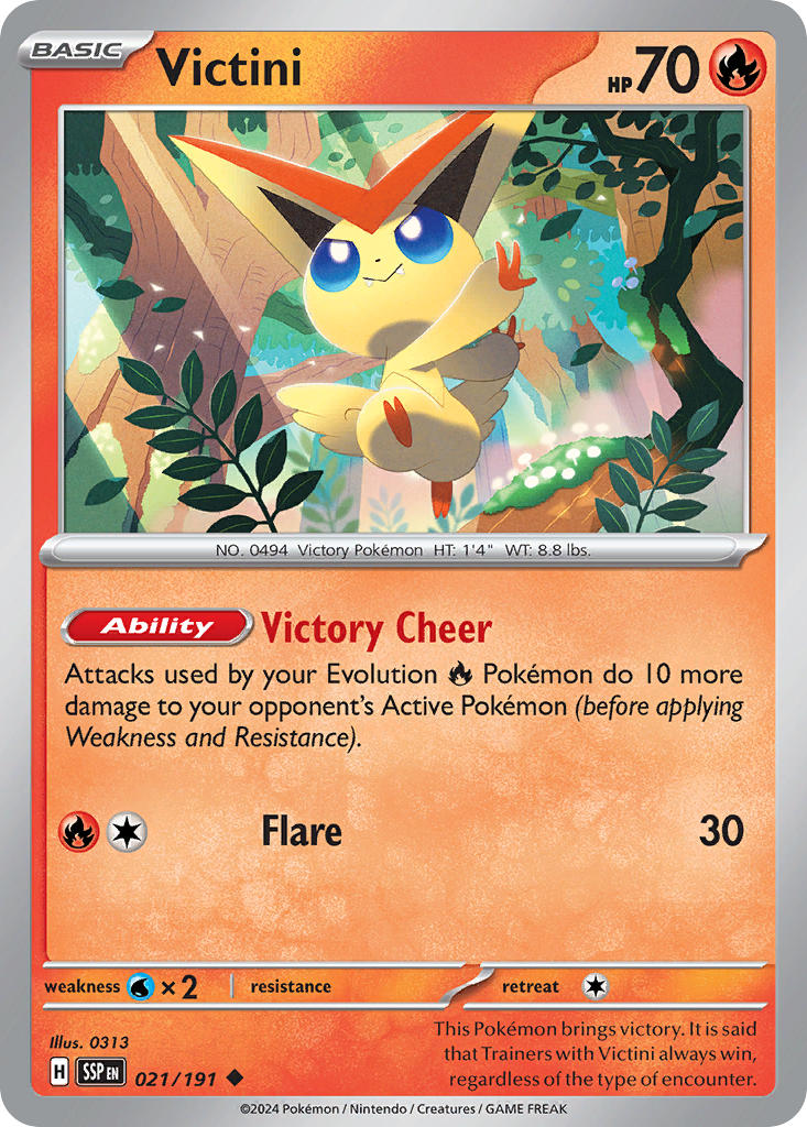 Victini 021/191 - POKEMON SCARLET & VIOLET: SURGING SPARKS - Pokemon Single Card