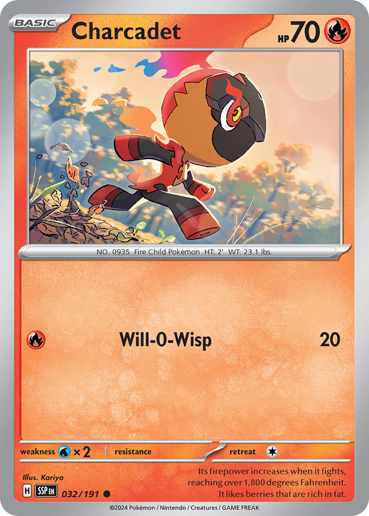 Charcadet 032/191 - POKEMON SCARLET & VIOLET: SURGING SPARKS - Pokemon Single Card