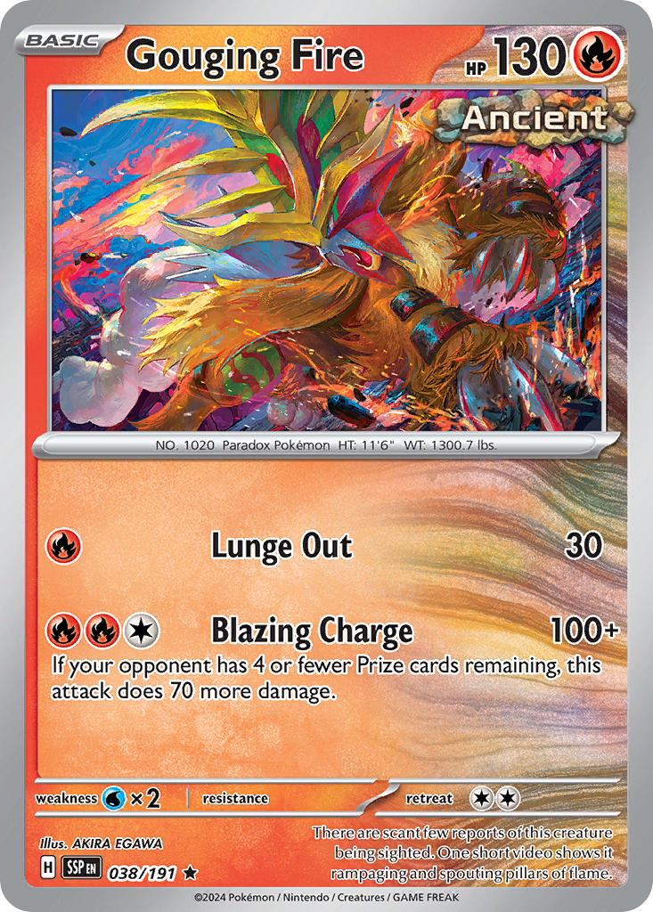 Gouging Fire 038/191 - POKEMON SCARLET & VIOLET: SURGING SPARKS