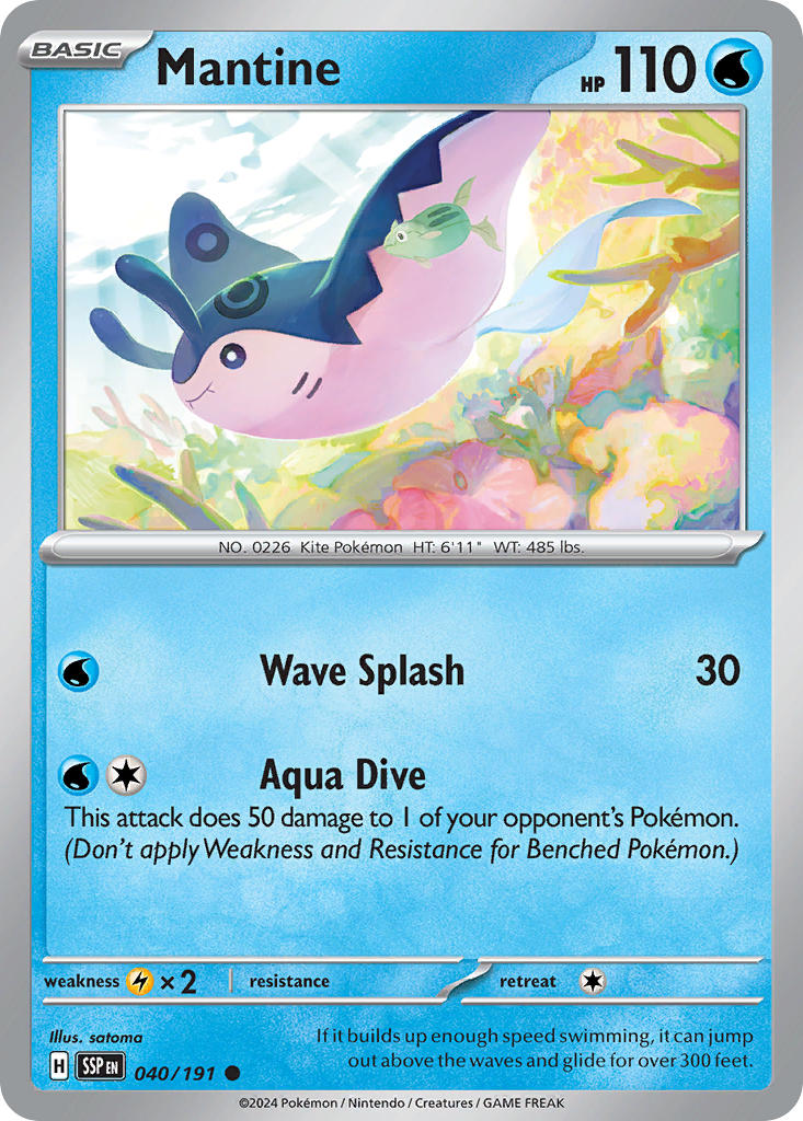Mantine 040/191 - POKEMON SCARLET & VIOLET: SURGING SPARKS