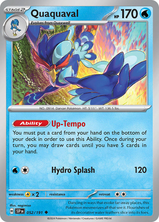 Quaquaval 052/191 - POKEMON SCARLET & VIOLET: SURGING SPARKS