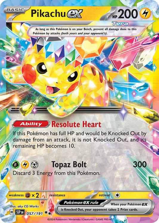 Pikachu ex 057/191 - POKEMON SCARLET & VIOLET: SURGING SPARKS