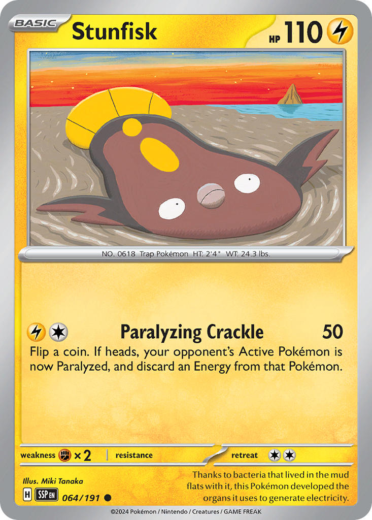 Stunfisk 064/191 - POKEMON SCARLET & VIOLET: SURGING SPARKS