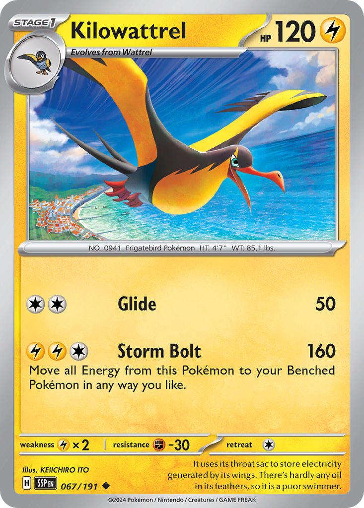 Kilowattrel 067/191 - POKEMON SCARLET & VIOLET: SURGING SPARKS
