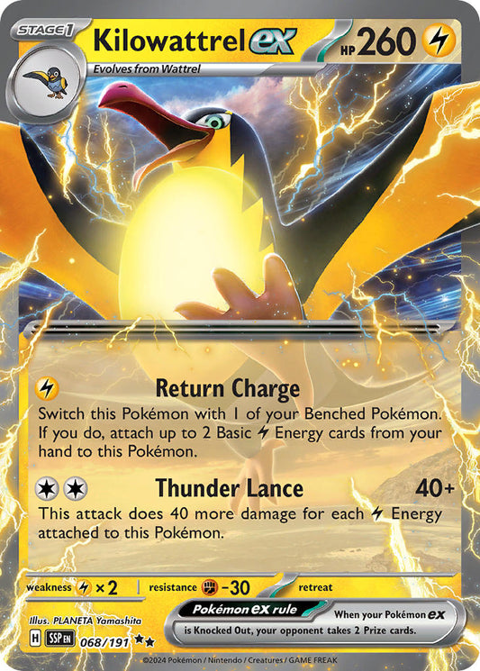 Kilowattrel ex 068/191 - POKEMON SCARLET & VIOLET: SURGING SPARKS