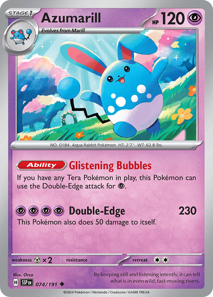 Azumarill 074/191 - POKEMON SCARLET & VIOLET: SURGING SPARKS